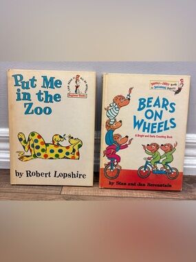 2 x 1st Editions 1969 The Berenstain’s Bears On Wheels & Put Me In The Zoo 1960